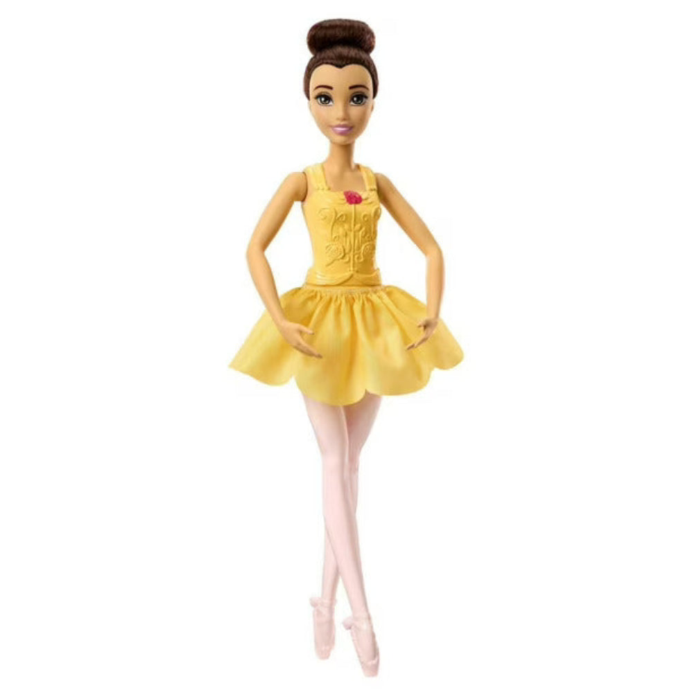 Disney Princess Ballerina Belle Doll – Posable Arms & Legs, Scalloped Skirt & Ballet Bun for Dance-Themed Play | 3+ Years
