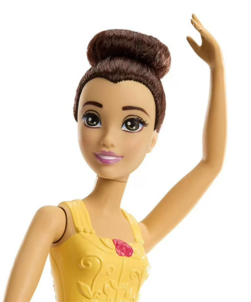 Disney Princess Ballerina Belle Doll – Posable Arms & Legs, Scalloped Skirt & Ballet Bun for Dance-Themed Play | 3+ Years
