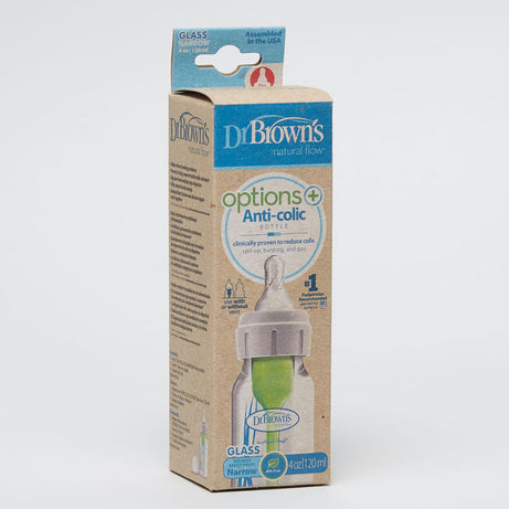Dr. Brown’s Natural Flow Options+ Anti-Colic Baby Bottle Narrow for 0+ Months - 120ml - MINIMEE KIDS