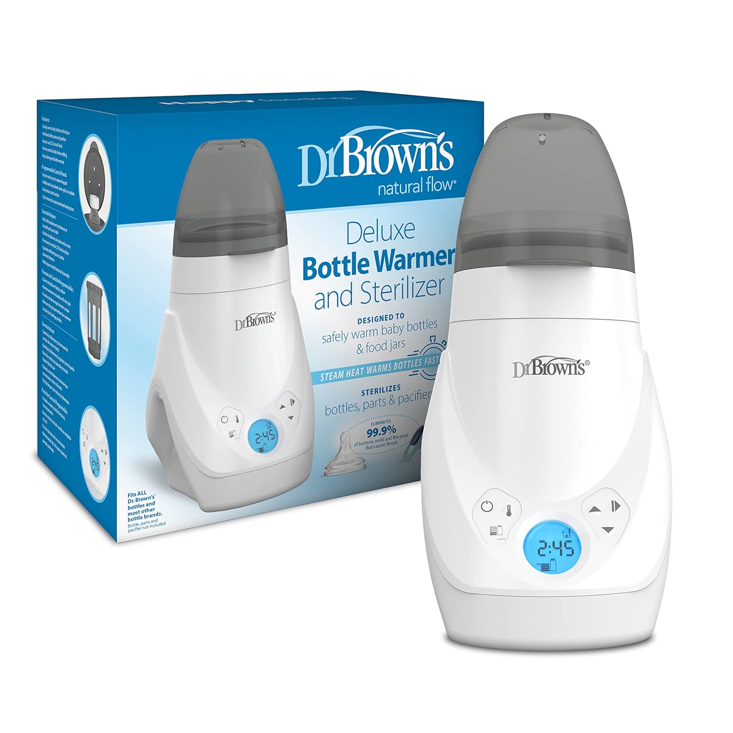 Dr Brown's Natural Flow Deluxe Bottle Warmer and Sterilizer for bootles, parts & Soothers