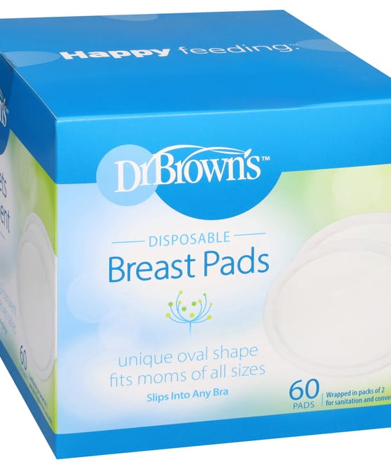 Dr Brown's Disposable Breast Pads Unique Oval Shape - 60 Pads