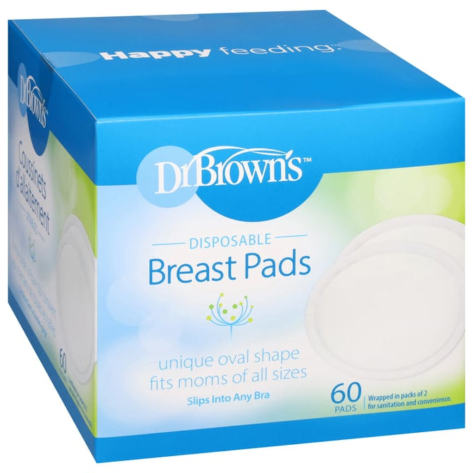 Dr Brown's Disposable Breast Pads Unique Oval Shape - 60 Pads