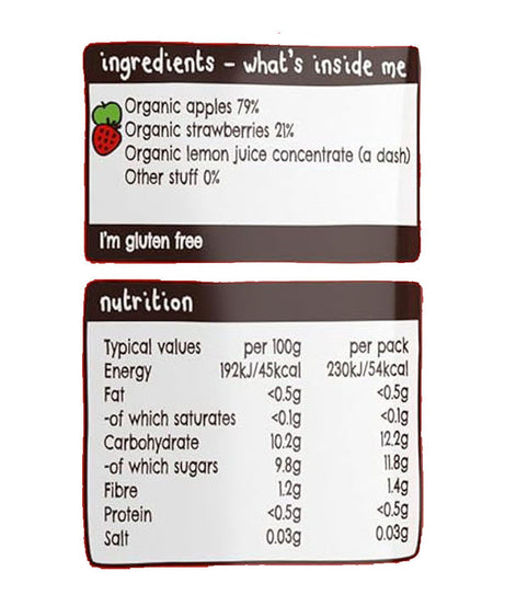 Ella’s Kitchen Organic Strawberries & Apples – Super Smooth Organic Puree for Babies 4+ Months – 120g Pouch – No Added Sugar, Salt, or Water – Naturally Sweet & Gluten-Free