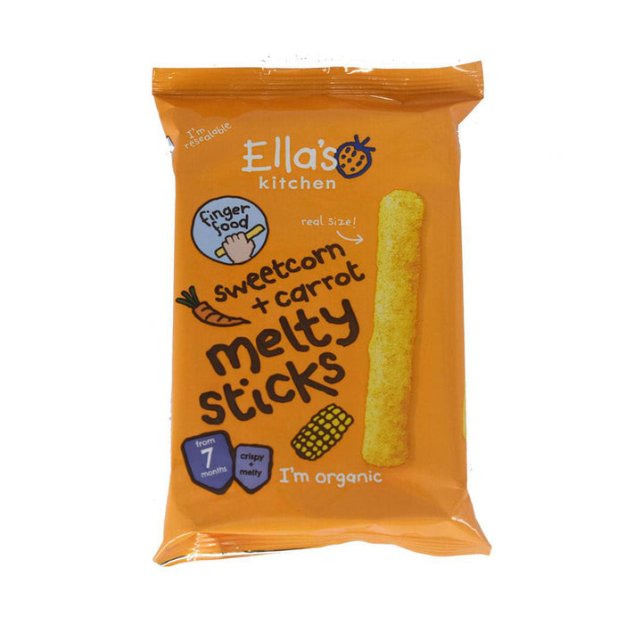 Ella's Kitchen Sweet Corn + Carrot Melty Sticks From 7+ Months - 16g