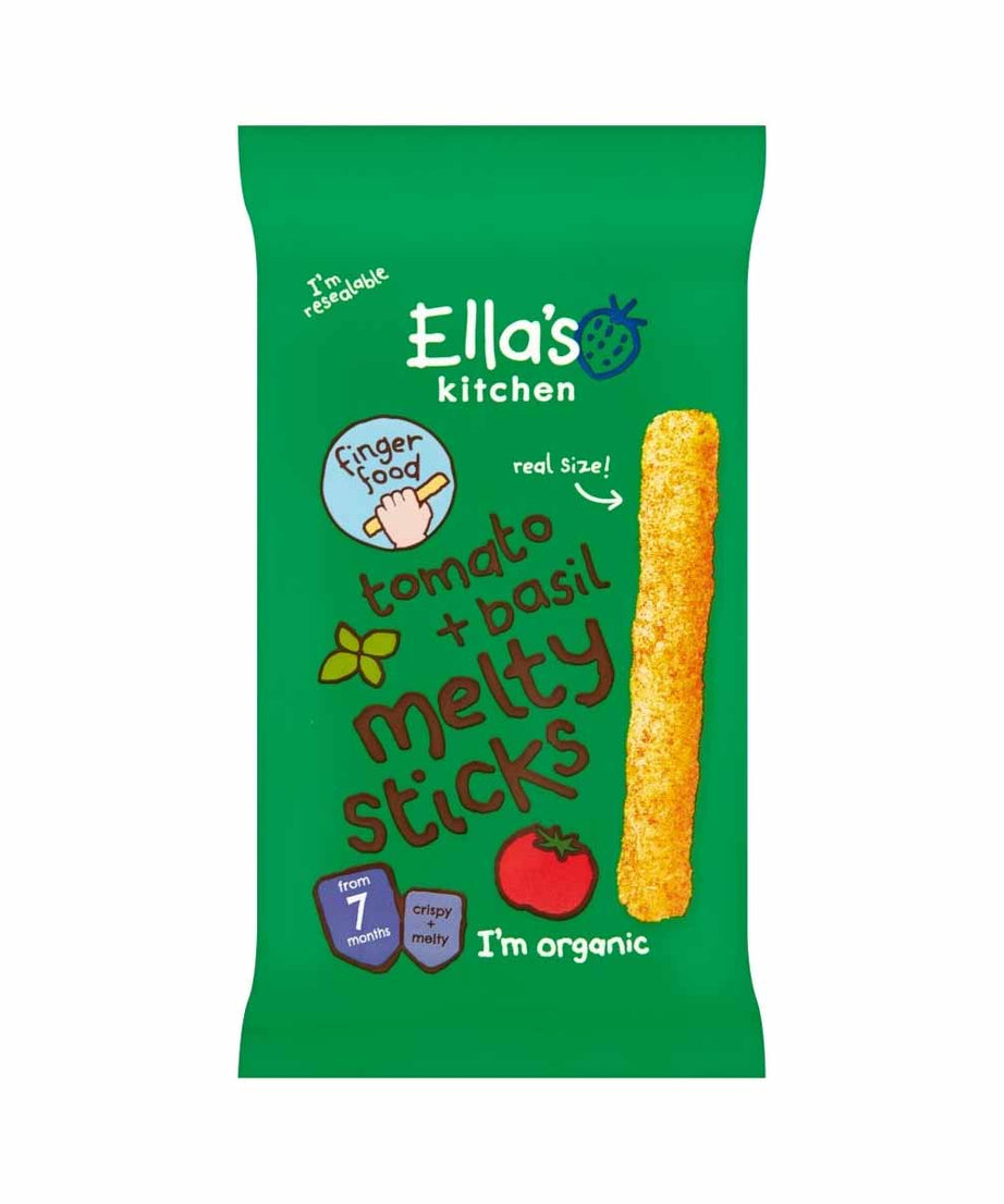Ella's Kitchen Tomato + Basil Melty Sticks From 7 Months Babies - Organic