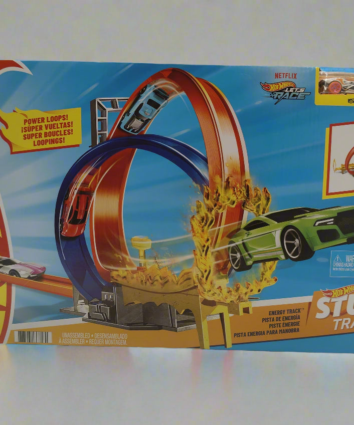 Hot Wheels Stunt Tracks - Energy Track | Power Loops! Stunts & Racing Set | Includes 1 Car | 5+ Years - GND92