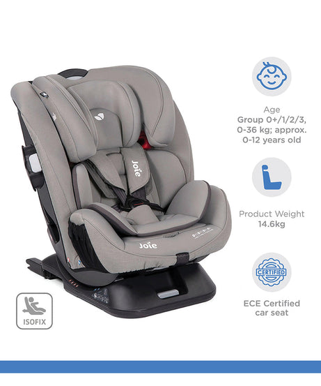 Joie Every Stage FX 4-in-1 Car Seat - From Birth to 12 Years (Up to 36 Kg) - Grey Flannel - MINIMEE KIDS