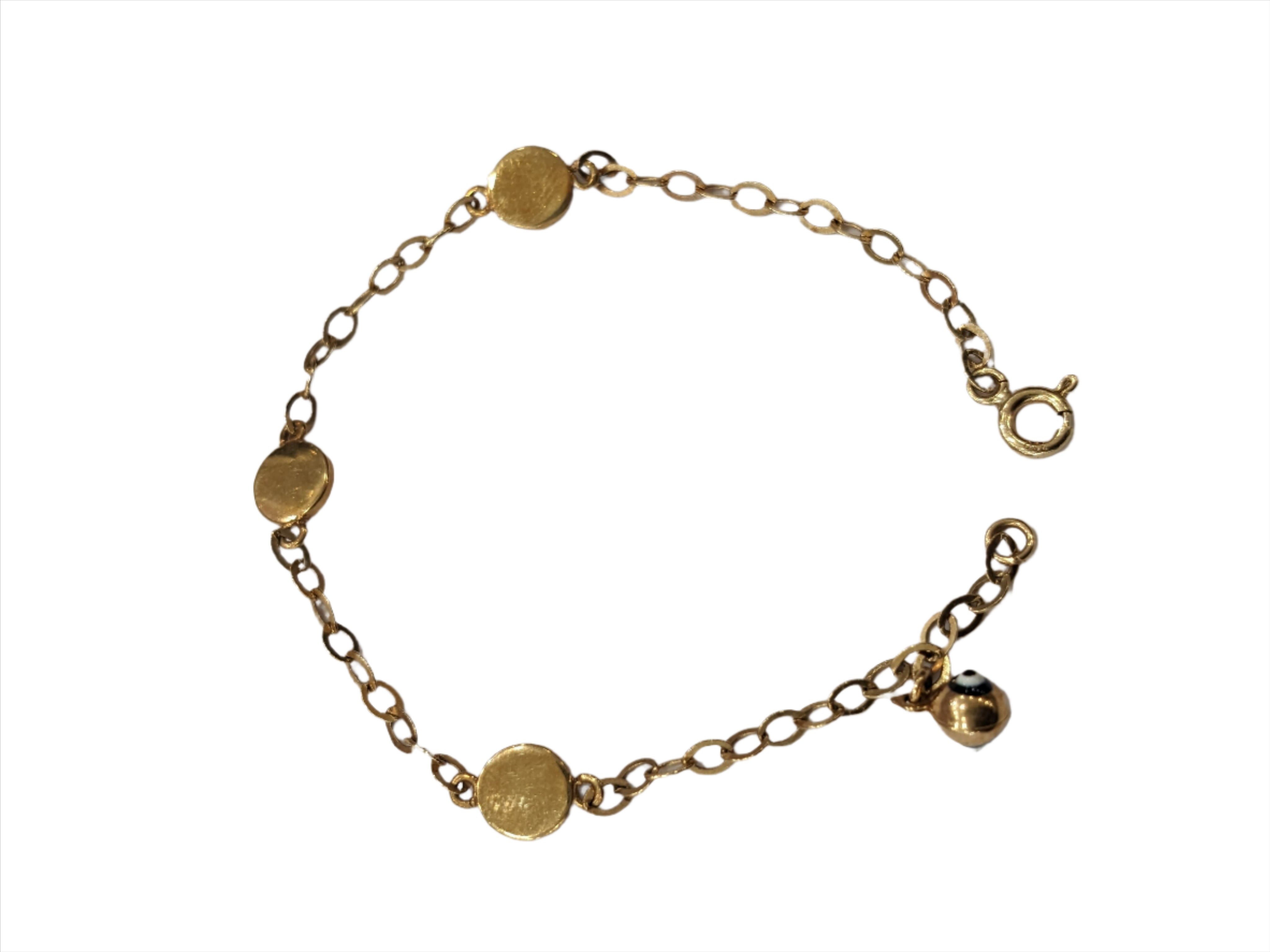 Evil Eye Protective & Stylish Bracelet for Kids - 18k Gold