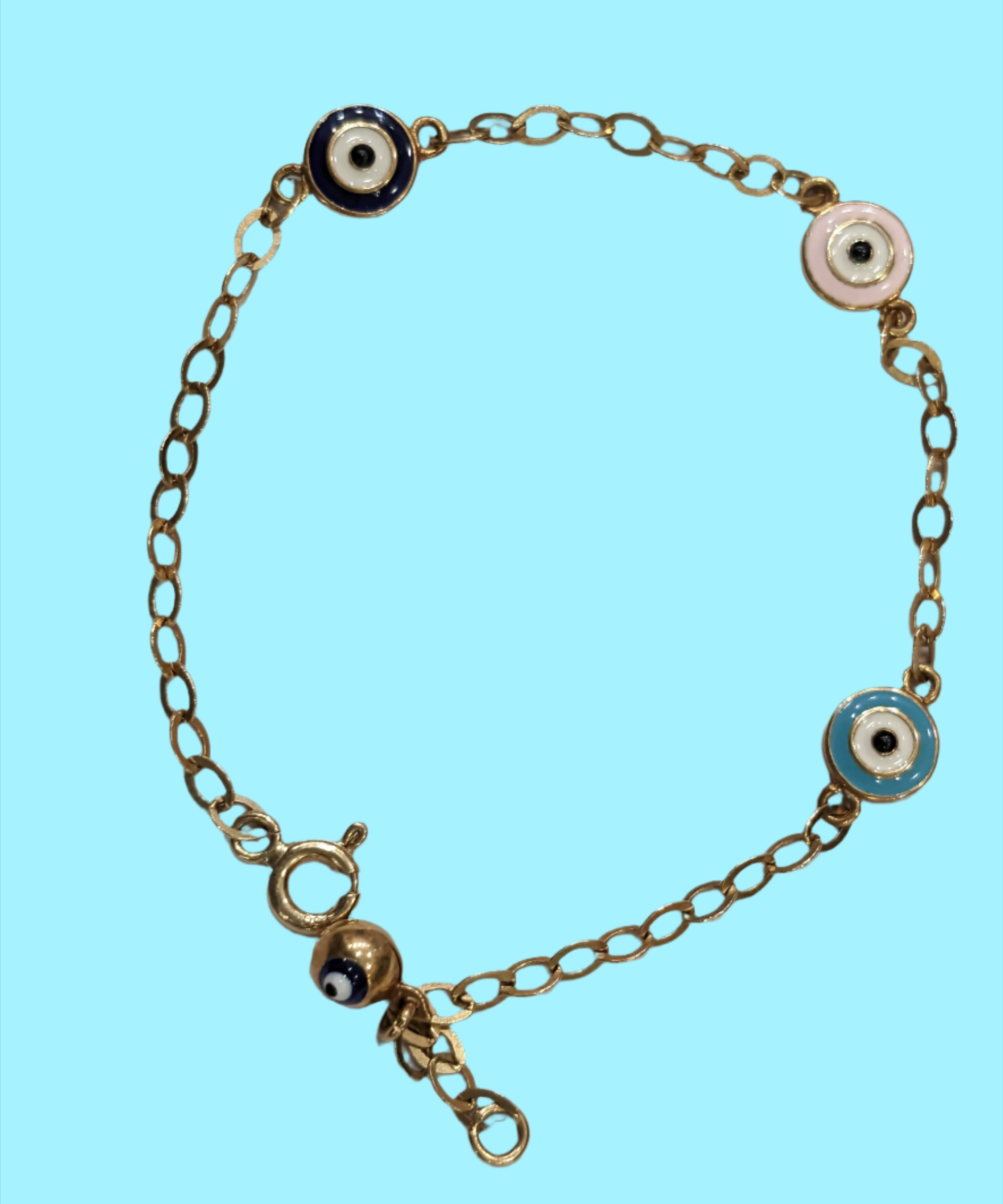 Evil Eye Protective & Stylish Bracelet for Kids - 18k Gold