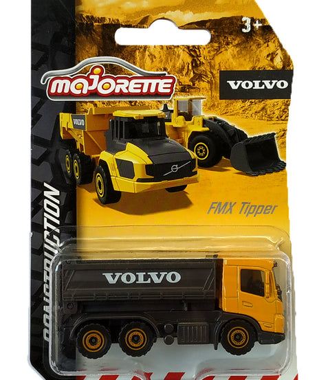 Majorette Volvo Construction Series (6 Assorted Models), Officially Licensed Die-Cast Metal Toy Vehicles with Moving Parts, for Kids and Collectors Aged 3+ - MINIMEE KIDS