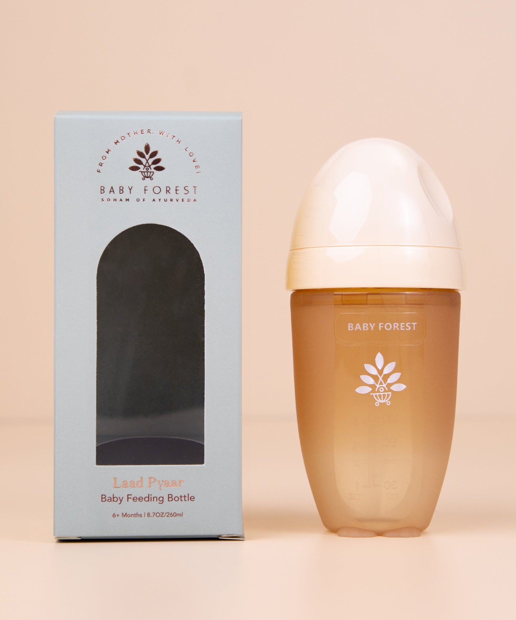 Baby Forest Laad Pyaar Baby Feeding Bottles – Wide Neck, Anti-Colic, Heat Resistant, and Breastfeeding-Friendly (150ml & 260ml)
