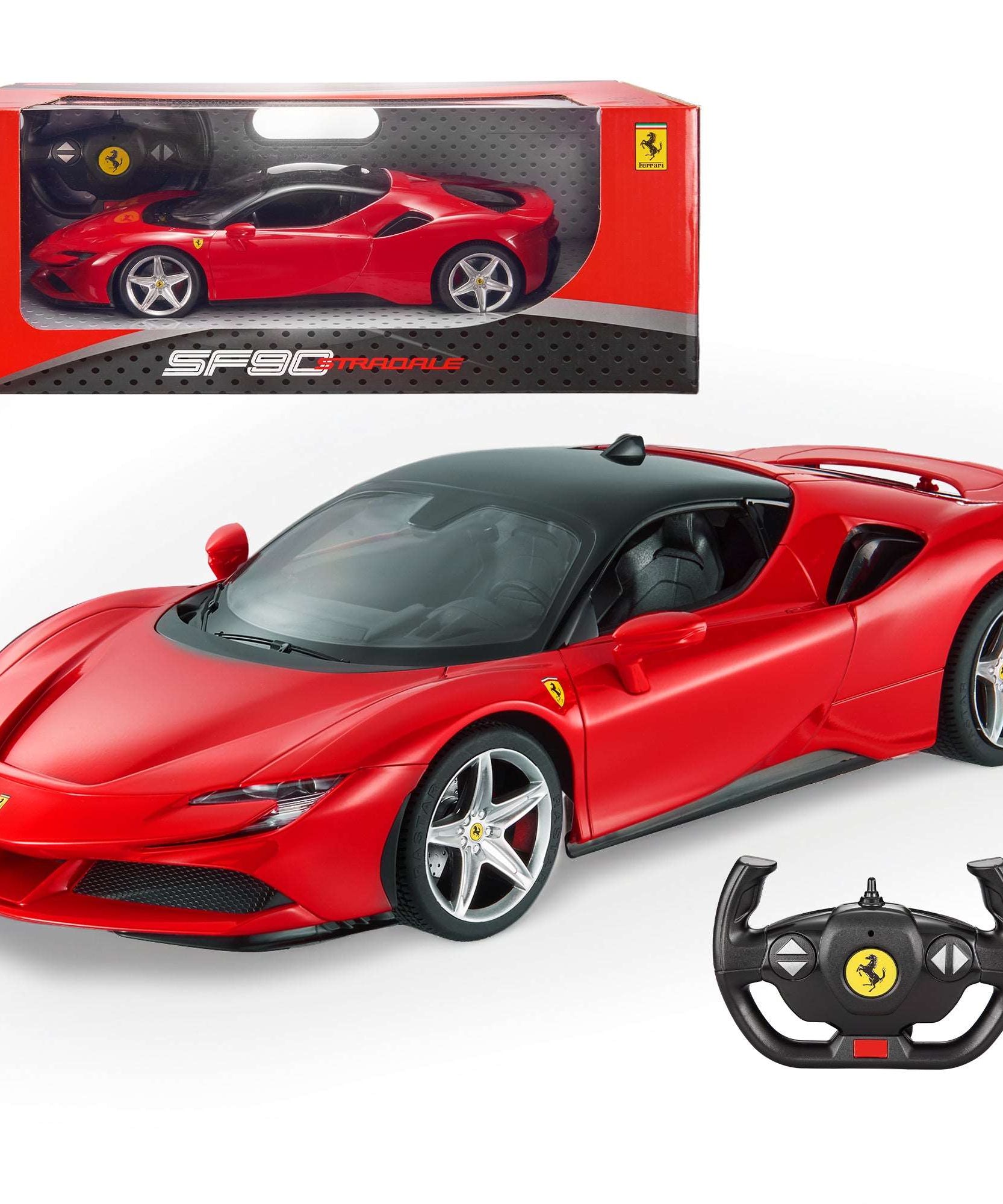 RASTAR Ferrari SF90 Stradale RC Car 1/14 Scale – Licensed Remote Control Toy Car with LED Lights, 2.4GHz Controller & Realistic Detailing – Perfect Gift for Kids & Collectors - MINIMEE KIDS