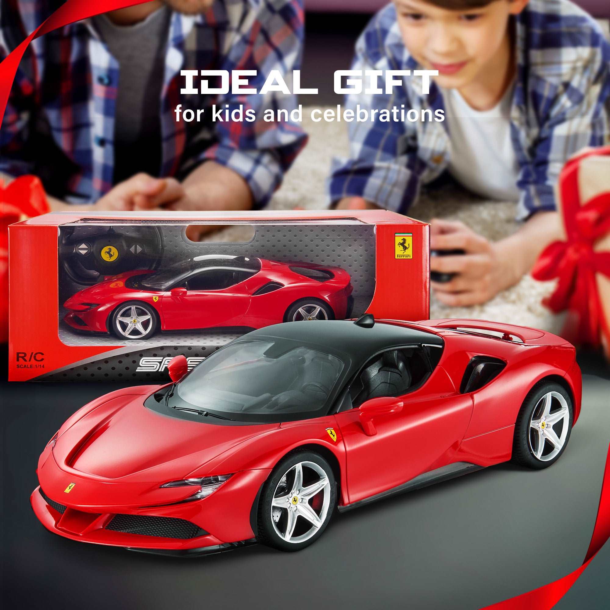 RASTAR Ferrari SF90 Stradale 1/14 Scale Licensed Remote Control RC Car ...