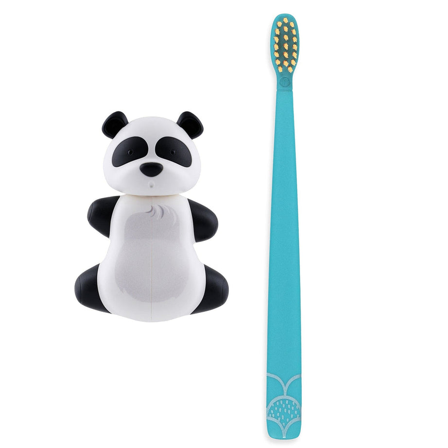 Flipper Fun Animal ToothBrush & Toothbrush Cover Set - Panda