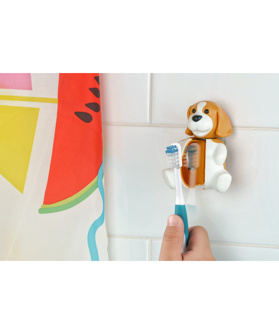 Flipper Fun Animal ToothBrush & Toothbrush Cover Set - Dog - MINIMEE KIDS