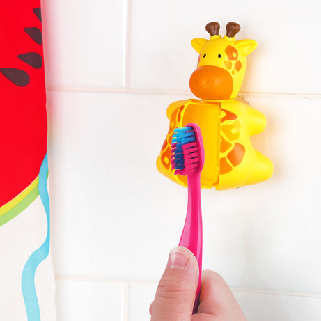 Flipper Fun Animal ToothBrush & Toothbrush Cover Set - Giraffe