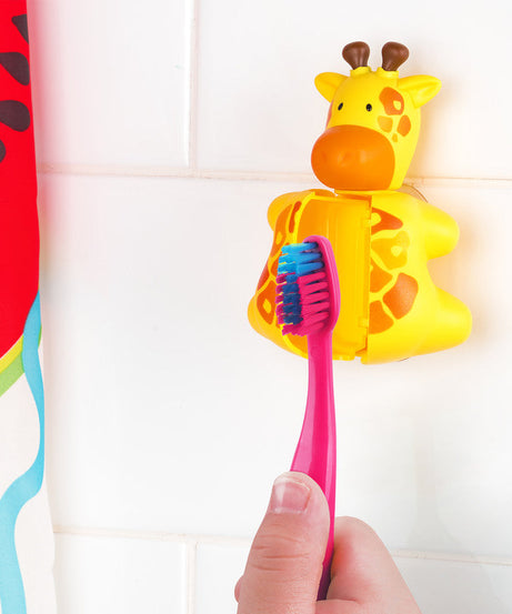 Flipper Fun Animal ToothBrush & Toothbrush Cover Set - Giraffe