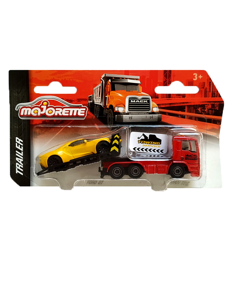 Majorette Trailer Series Die-Cast Vehicle Set - 6 Variants | Realistic Trailer Transporter Toys | High-Quality Metal & Plastic Construction