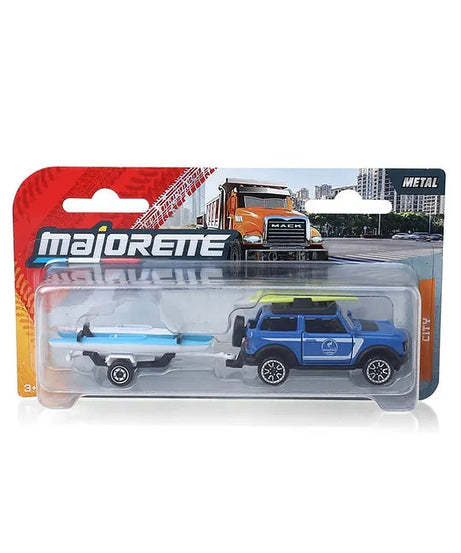 Majorette City Trailers Die-Cast Vehicle Set with Trailer – Metal Miniature Toy Vehicles | 6 Assorted Variants | Moving Parts | 13cm Collectible Toy Cars for Kids 3+ Years - MINIMEE KIDS