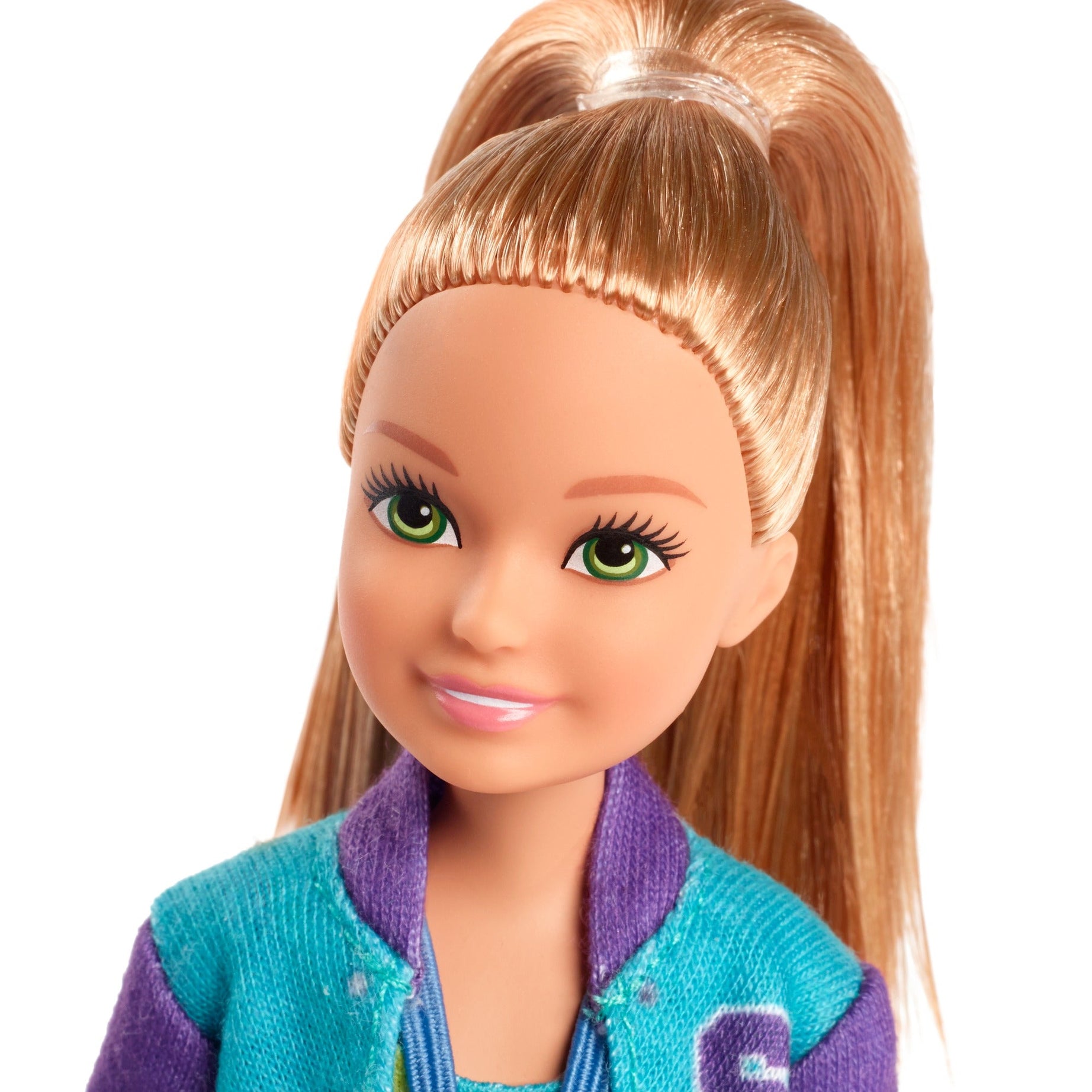 Barbie Team Stacie Gymnastics Doll & Playset – Spinning Bar, Gymnast Accessories, Medal, Trophy & Gym Bag – Perfect Sports-Themed Toy for Kids Ages 3+ | GBK59