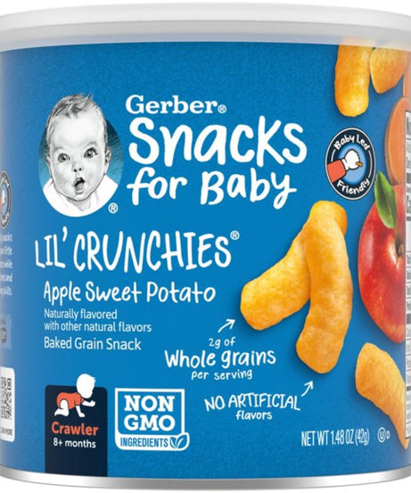 Gerber Lil' Crunchies Apple Sweet Potato Snacks for Babies 8+ Months - 42g - MINIMEE KIDS