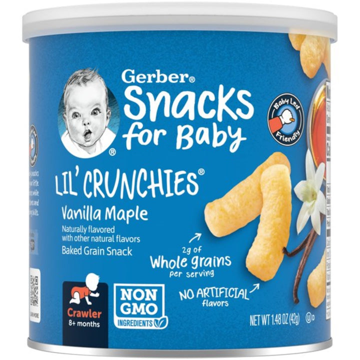 Gerber Lil' Crunchies Vanilla Maple Snacks for Babies 8+ Months - 42g