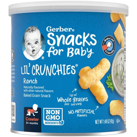 Gerber Lil' Crunchies Ranch Snacks for Babies 8+ Months - 42g