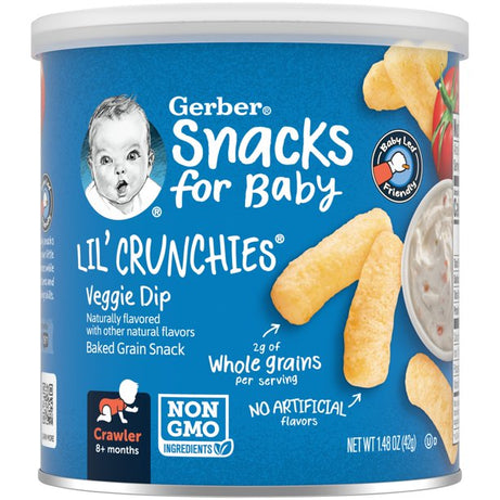 Gerber Lil' Crunchies Veggie Dip Snacks for Babies 8+ Months - 42g