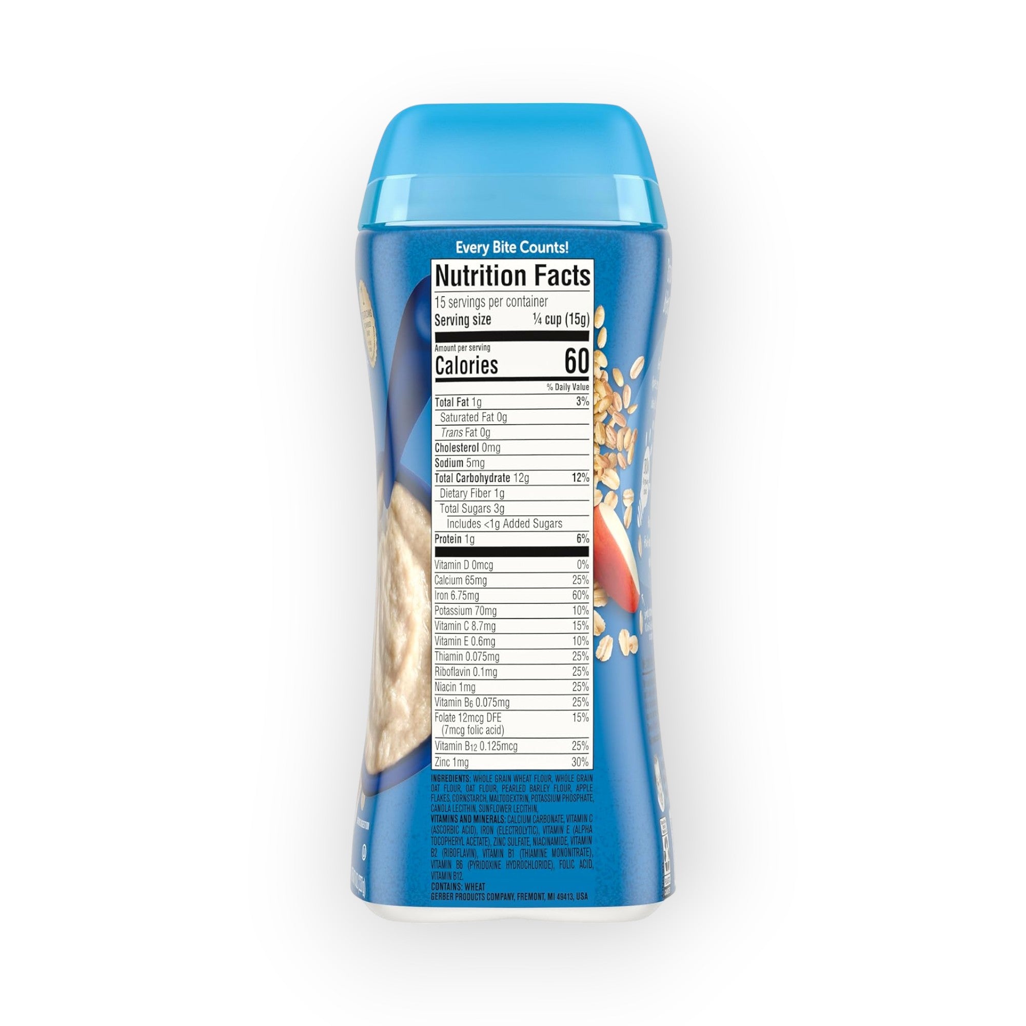 Gerber Multigrain Apple Cereal for Babies – Nutrient-Rich Organic Cereal with Real Fruit & Whole Grains | 227g Pack