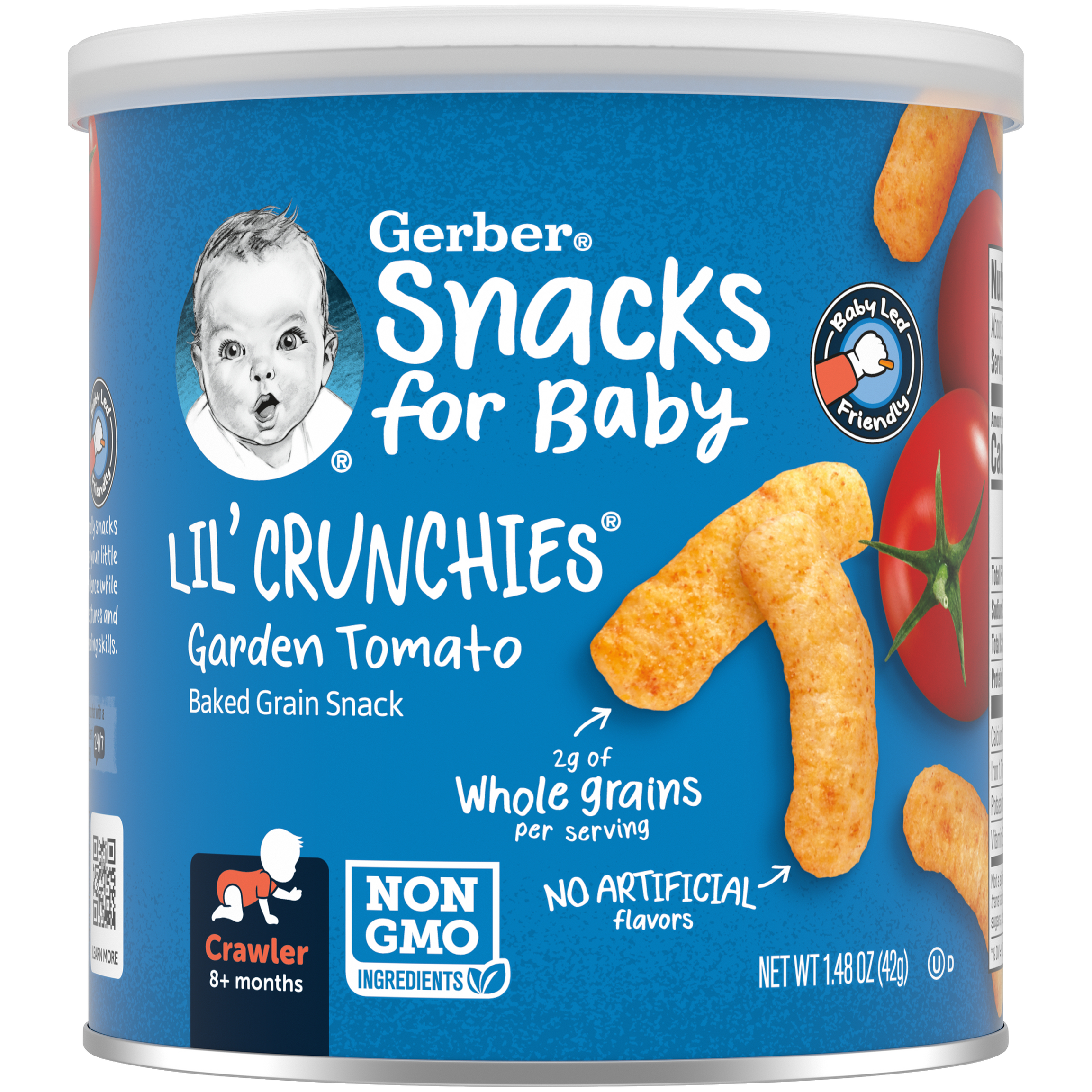 Gerber Lil' Crunchies Garden Tomato Snacks for Crawler babies 8+ Months - 42g