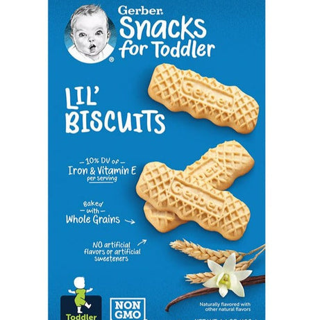 Gerber Lil' Biscuits - Snacks for Toddler 12 Months & Above - 126g