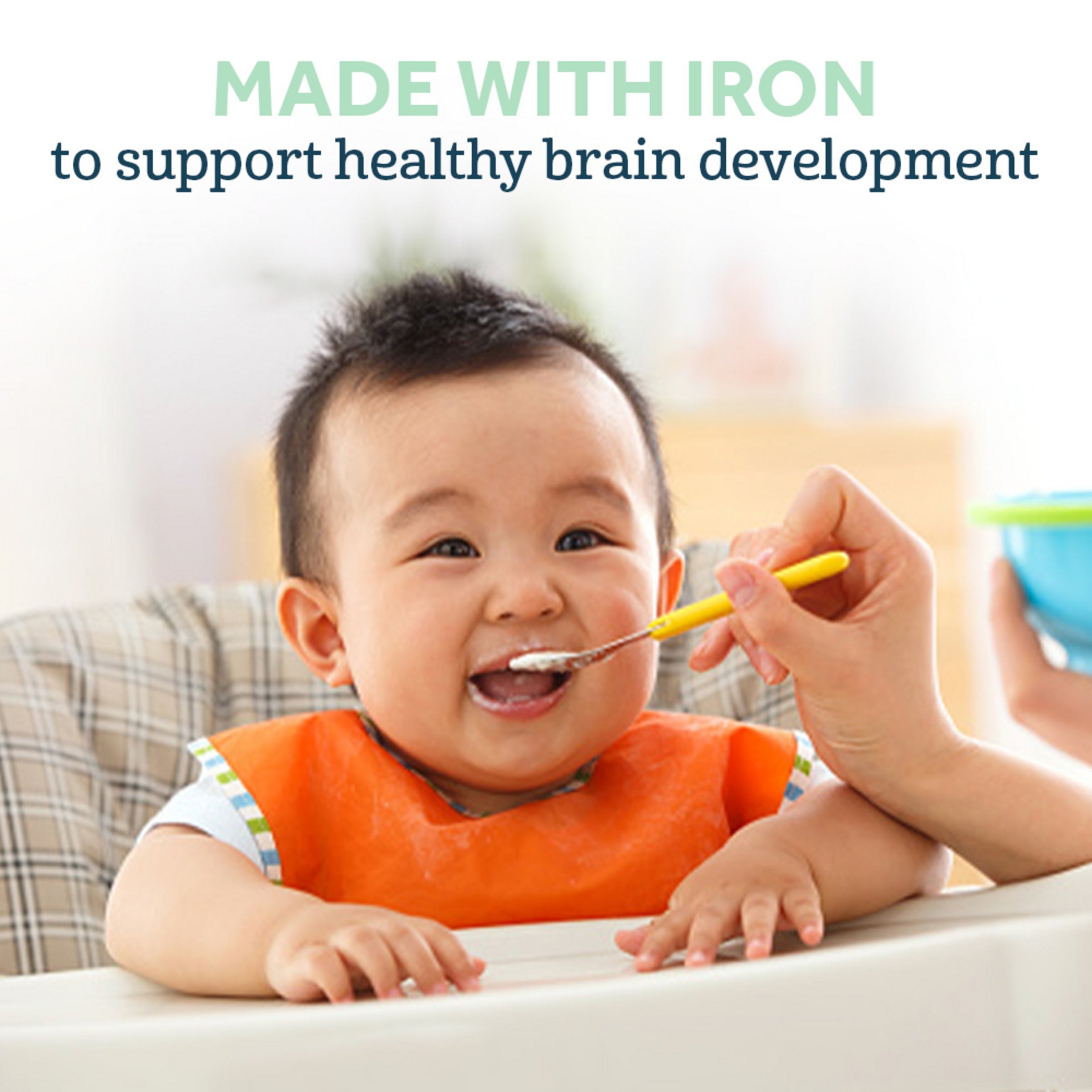 Gerber Organic Grain & Grow Oatmeal Cereal – USDA Certified Organic, Non-GMO, Single Grain Infant Cereal with 60% Daily Iron – 227g (8oz) – First Foods for Supported Sitters (4+ Months)