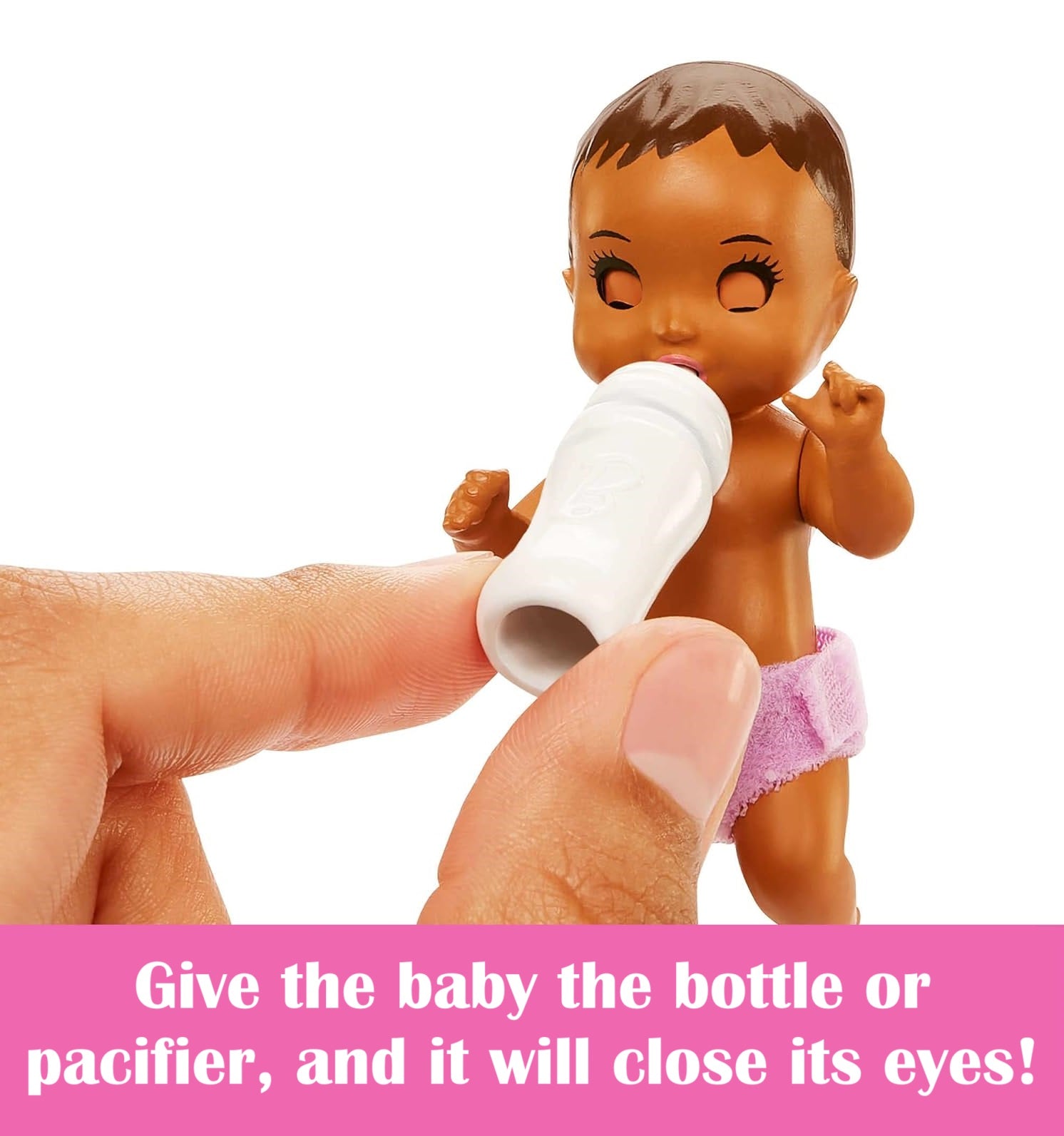 Barbie Skipper Babysitters Crib Playset With Latina Friend Doll, Baby Doll with Sleepy Eyes, Furniture and Themed Accessories For Kids Ages 3 Years & Up