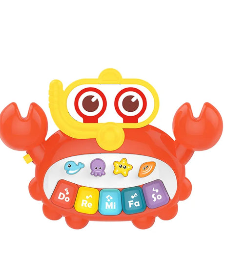 Huanger Musical Instrument Toy Piano - Crab Type | Finger Mental Visual Auditory Training for Ages 18 Months Plus - MINIMEE KIDS