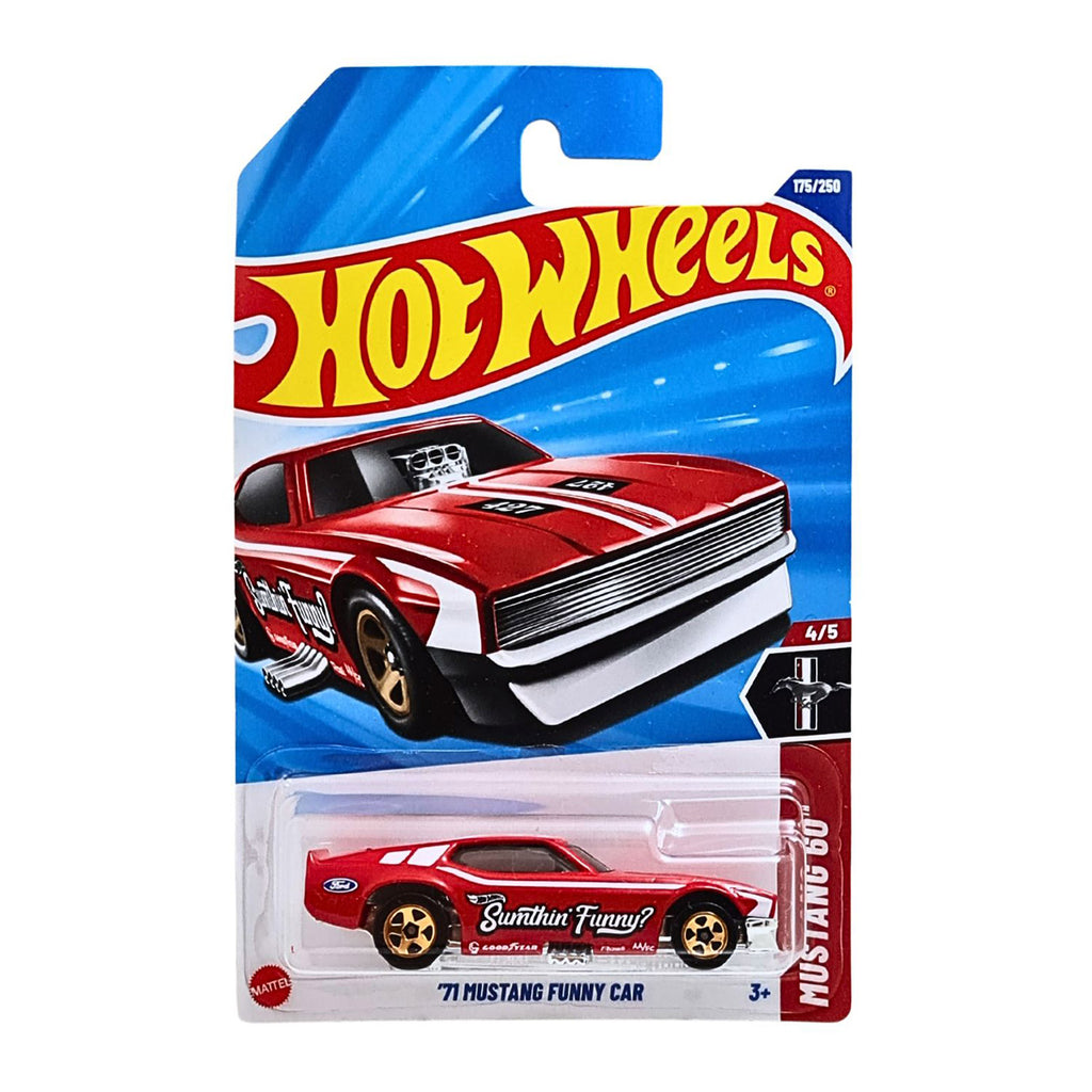Hot Wheels '71 Mustang Funny Car | Mustang 60th Anniversary Series (4/5) | Collectible Die-Cast Drag Racer | Minimee Kids India