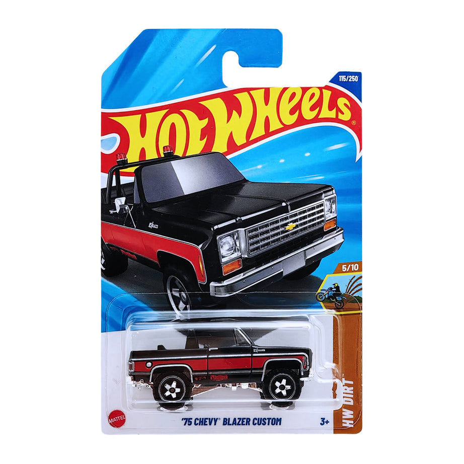 Hot Wheels '75 Chevy Blazer Custom (115/250) | HW Dirt Series (5/10) | 1:64 Scale Die-Cast Off-Road SUV for Kids & Collectors