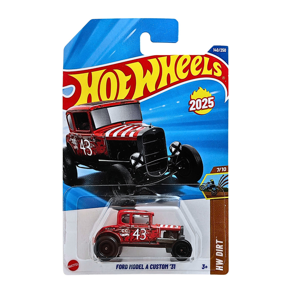 Hot Wheels Ford Model A Custom '31 (Red) | 2025 HW Dirt Series 7/10 | Collectible Die-Cast Hot Rod | Minimee Kids