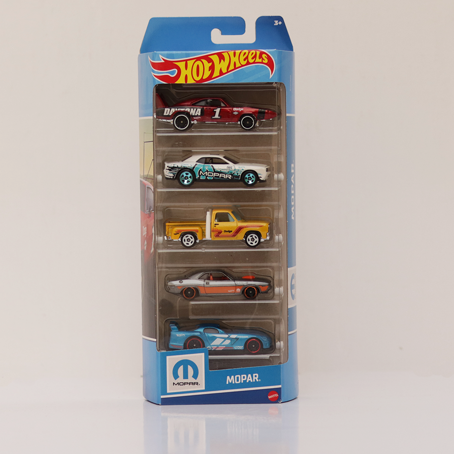 Hot Wheels Mopar Featuring 'Daytona to '08 Challenger Official 5-Pack Die Cast Car Collection Set