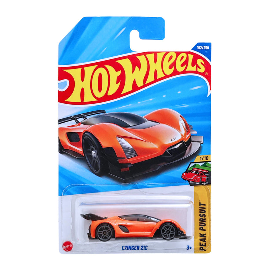 Hot Wheels Czinger 21C – Peak Pursuit Series 2025, Orange Hypercar, 1:64 Scale Diecast Collectible, Le Mans-Inspired, Premium Malaysia Import for Kids and Collectors