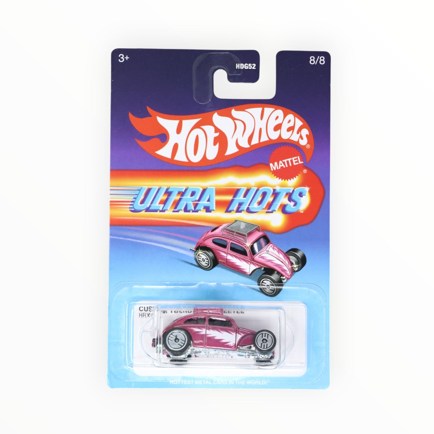 Hot Wheels Ultra Hots Custom Volkswagen Beetle Die-Cast Car 8/8 (Magenta, 1:64 Scale Collectible, Limited Edition HDG52)