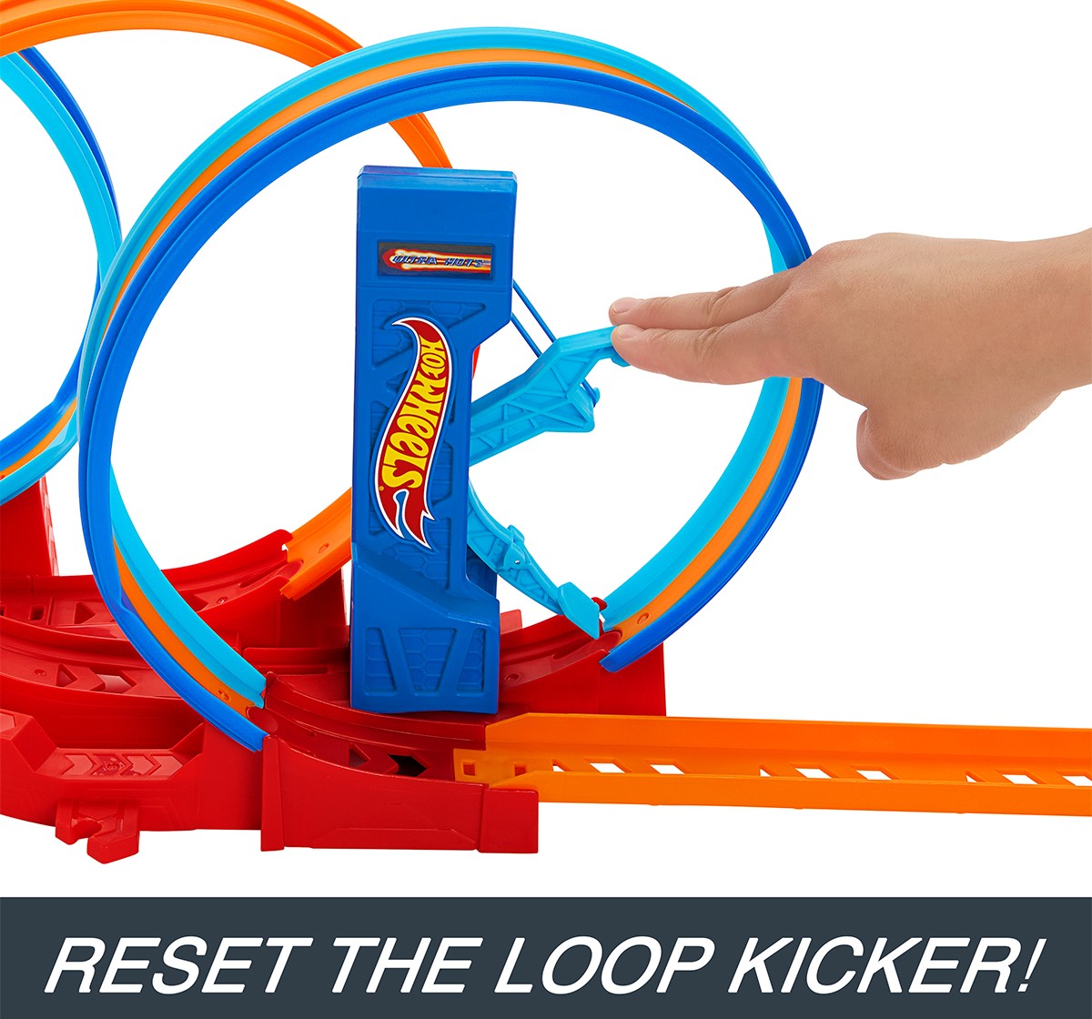 Hot Wheels Ultra Hots Loop Madness Track Set With 3 Loops And 1 Hot Wheels Car For 4+ Years