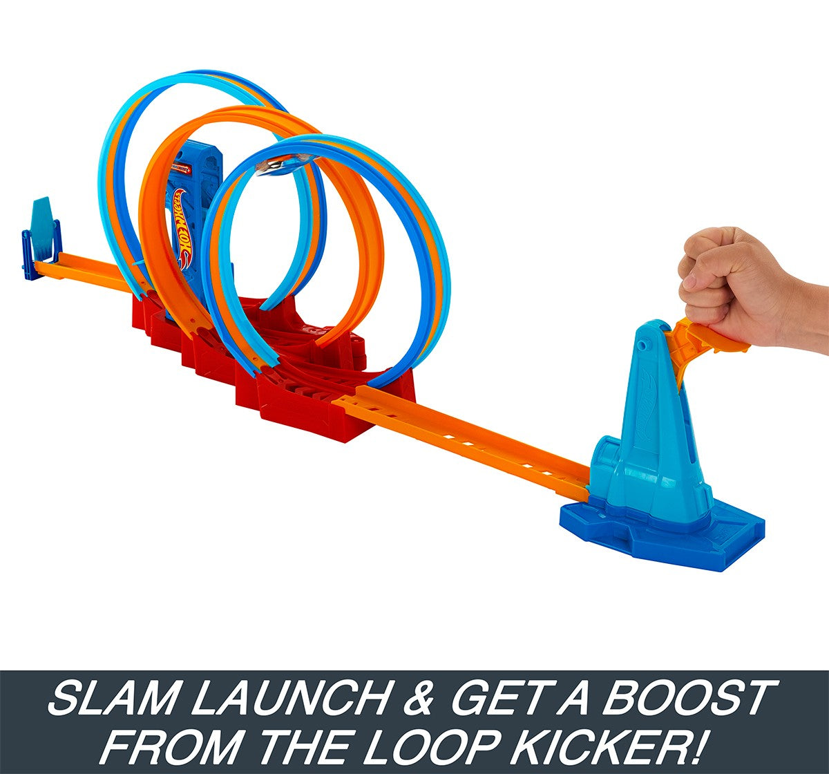 Hot Wheels Ultra Hots Loop Madness Track Set With 3 Loops And 1 Hot Wheels Car For 4+ Years