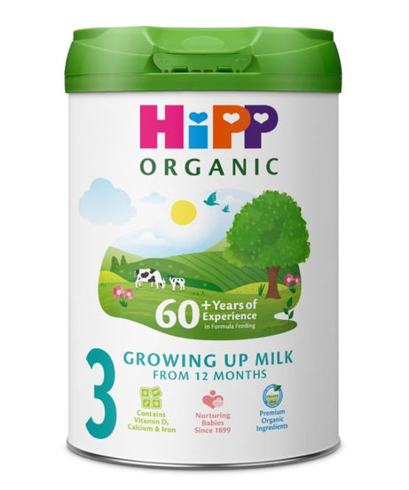 HiPP Organic 3 Growing Up Baby Milk Powder - 800g | Organic Toddler Milk from 12 Months Onwards | Nutritionally Tailored Formula with DHA & Essential Vitamins - MINIMEE KIDS