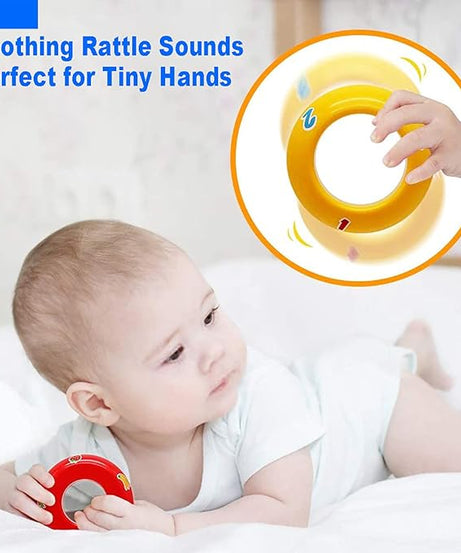 Hola Roly-Poly Unicorn Stacker Toy with Multicolored Rings and Rattle Sounds for Infants - MINIMEE KIDS