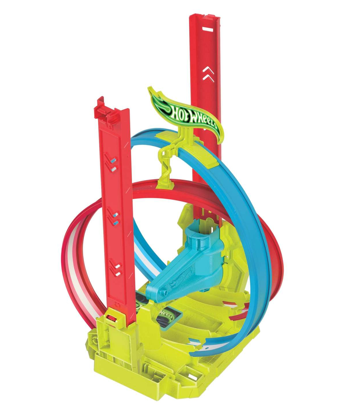 Hot Wheels Neon Speeders Laser Stunt Slamway Track Set | Stunt & Race with Double Inverted Loops, Neon-Themed Billboard & Easy Storage | Includes 1 Hot Wheels 1:64 Scale Car | 4+ Years html Copy Edit