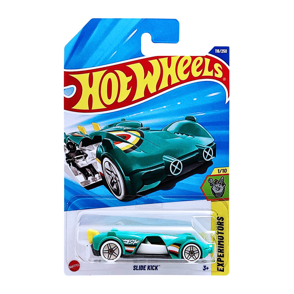 Hot Wheels Slide Kick | 2024 Experimotors Series 1/10 | Interactive Die-Cast Car with Sliding Action | MiniMee Kids India