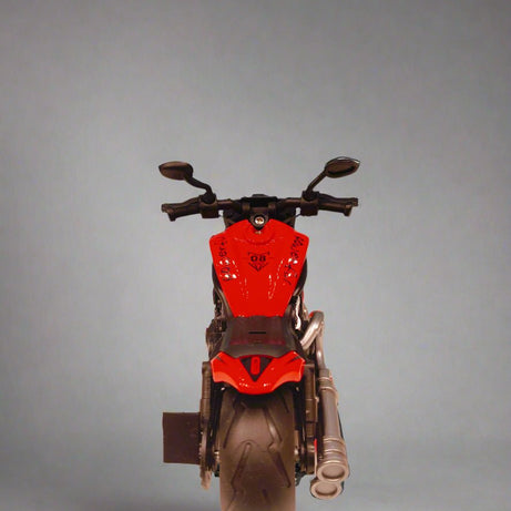 Alloy Motorcycle Harley Davidson Simulation Model Vehicle with Music & Light | Pull Back Motorcycles Toy, Gift for Boys Kids Age 3+ Years Old - Red