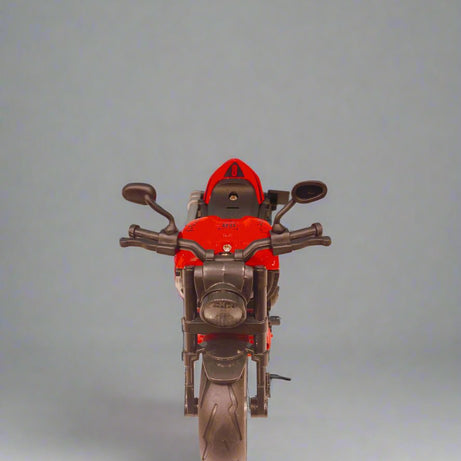 Alloy Motorcycle Harley Davidson Simulation Model Vehicle with Music & Light | Pull Back Motorcycles Toy, Gift for Boys Kids Age 3+ Years Old - Red