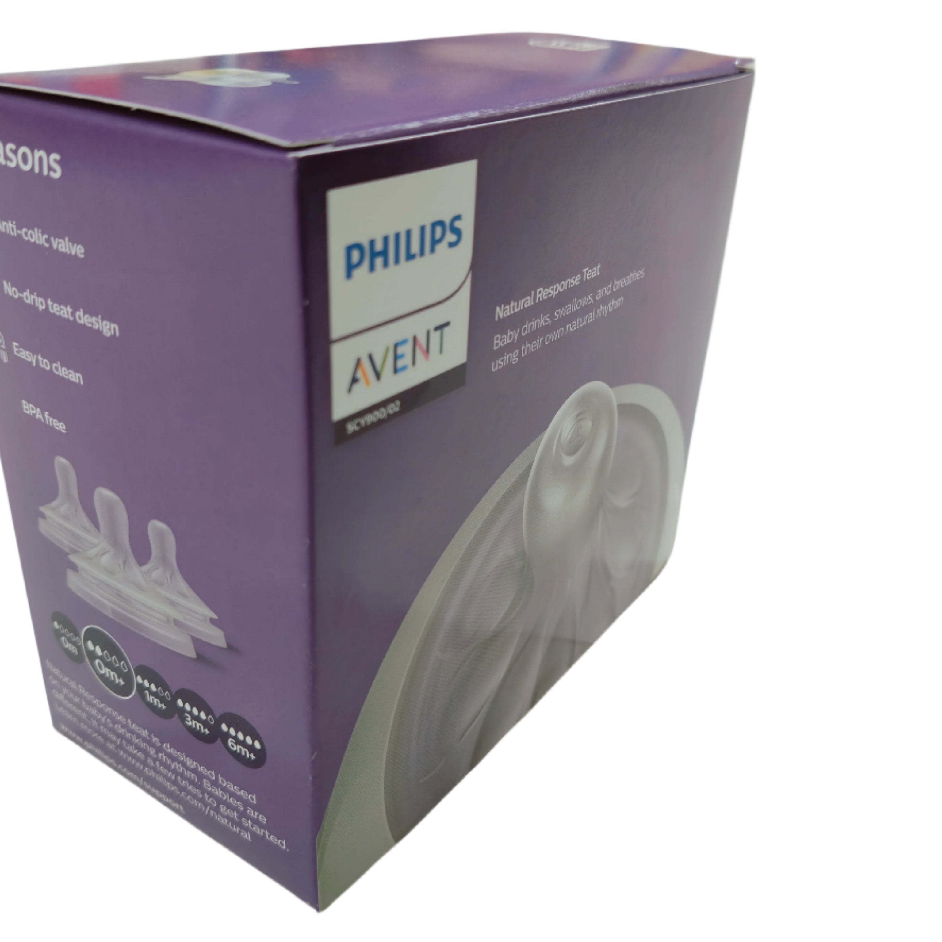 Philips Avent Natural Response Baby Bottle 0m+ 125ml Twin Pack - BPA-Free, Anti-Colic, Easy Latch Bottles for Newborns