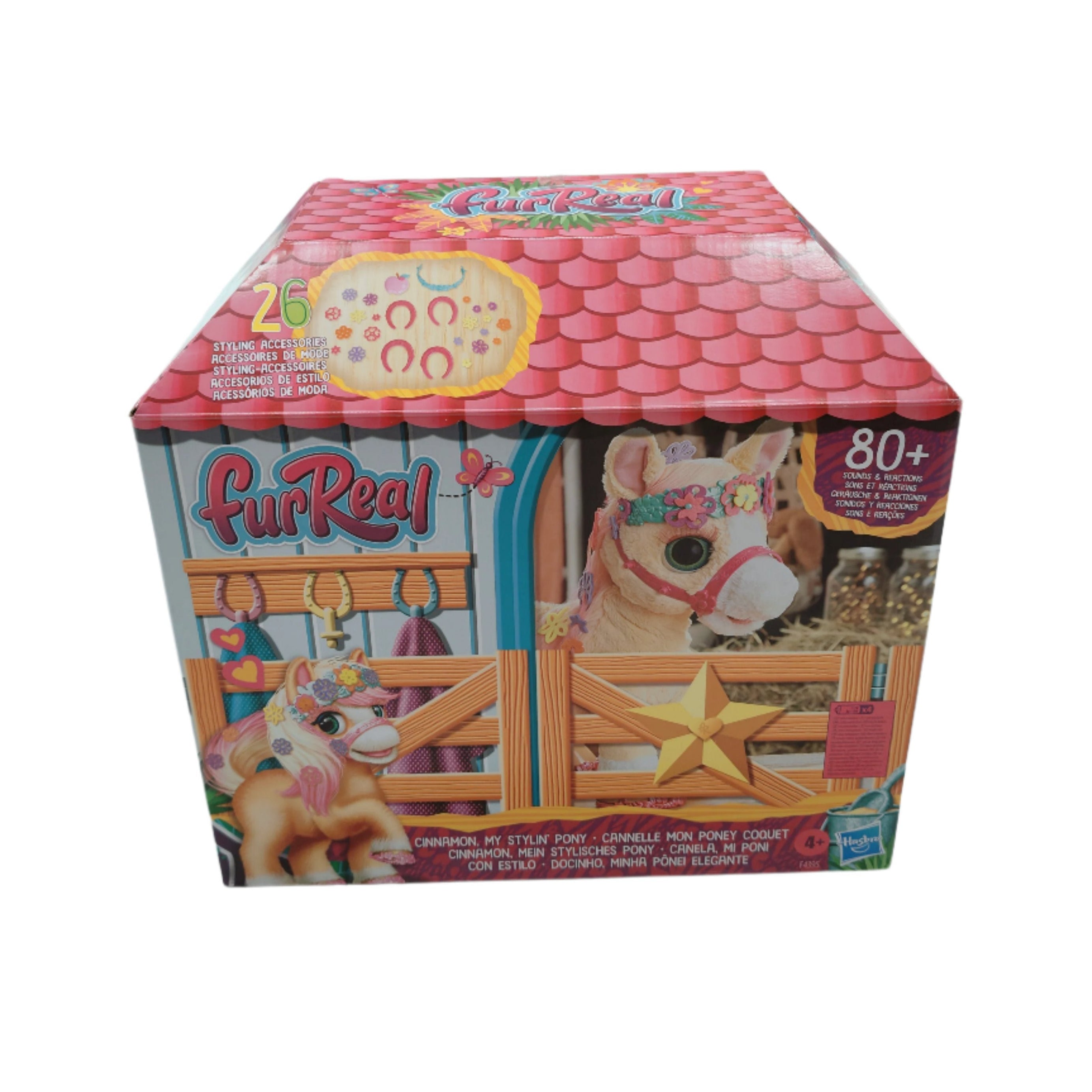 Hasbro furReal Cinnamon, My Stylin’ Pony Toy - 14-Inch Electronic Pet with 80+ Sounds & Reactions, 26 Styling Accessories for Ages 4 and Up